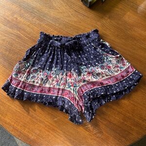 Angie Floral High Waist Shorts